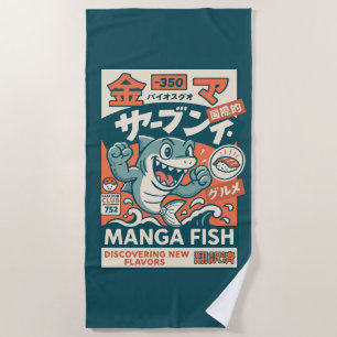 Manga-Fisch Strandtuch
