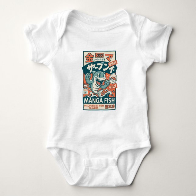 Manga Fish Baby Strampler (Vorderseite)