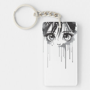 Manga Girl avec le regard peint trempé