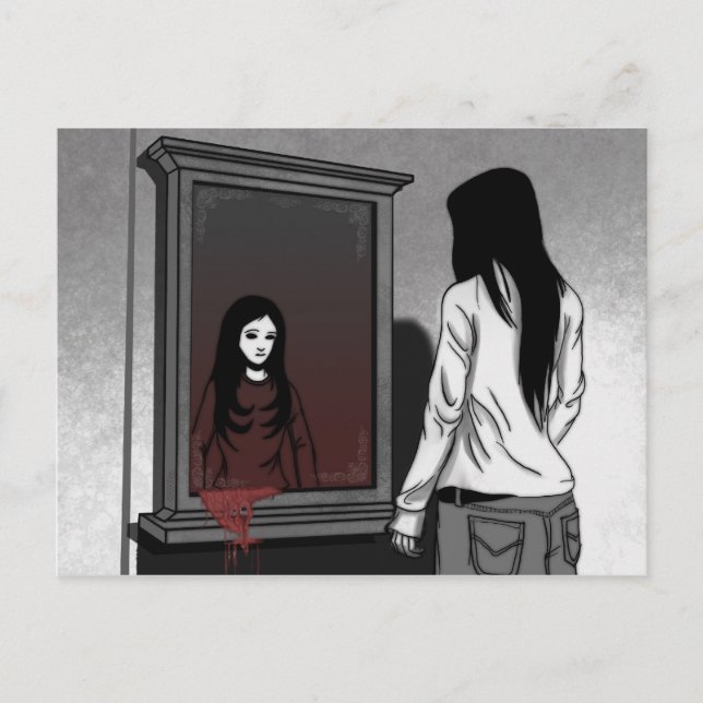 Manga Girl Card Postkarte (Vorderseite)