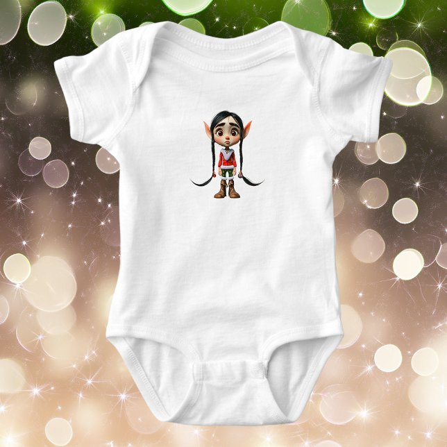 Manga Girl Christmas Elf Baby Bodysuit Baby Strampler (Von Creator hochgeladen)