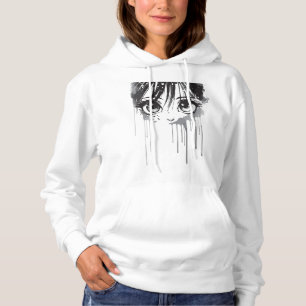 Manga Girl mit farbenprächtigem Blick Hoodie