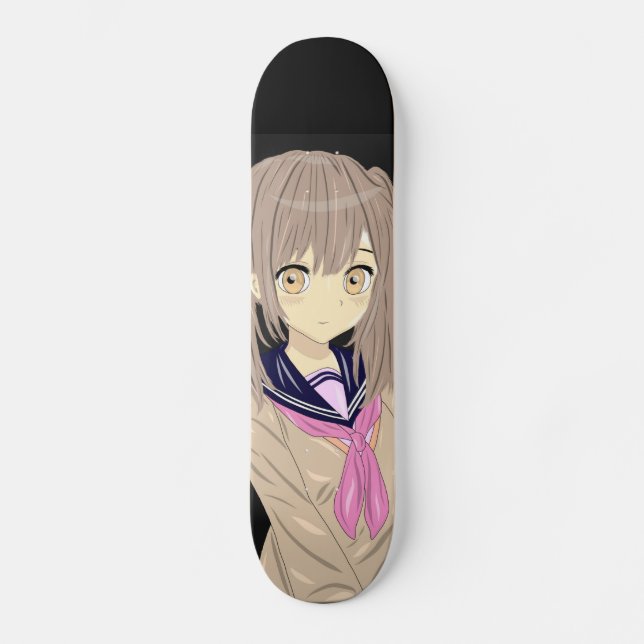 Manga girl skateboard (Recto)