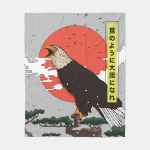 Manga Goldener Adler Fleecedecke
