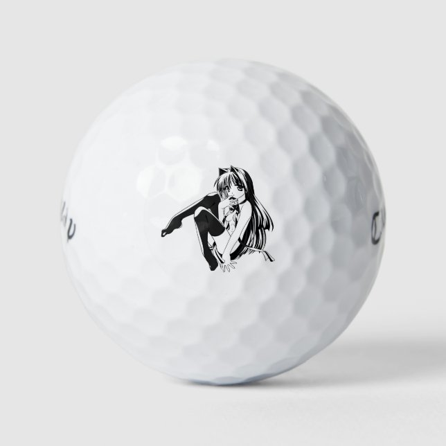Manga, Neko Catgirl Furry Anime Loli Slave Golf Ba Golfball (Vorderseite)