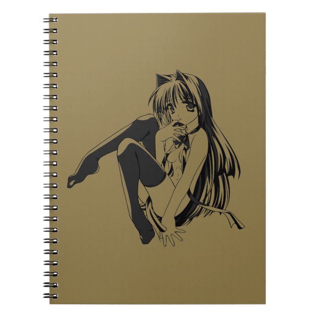 Manga, Neko Catgirl Furry Anime Loli Slave Notizblock (Vorderseite)