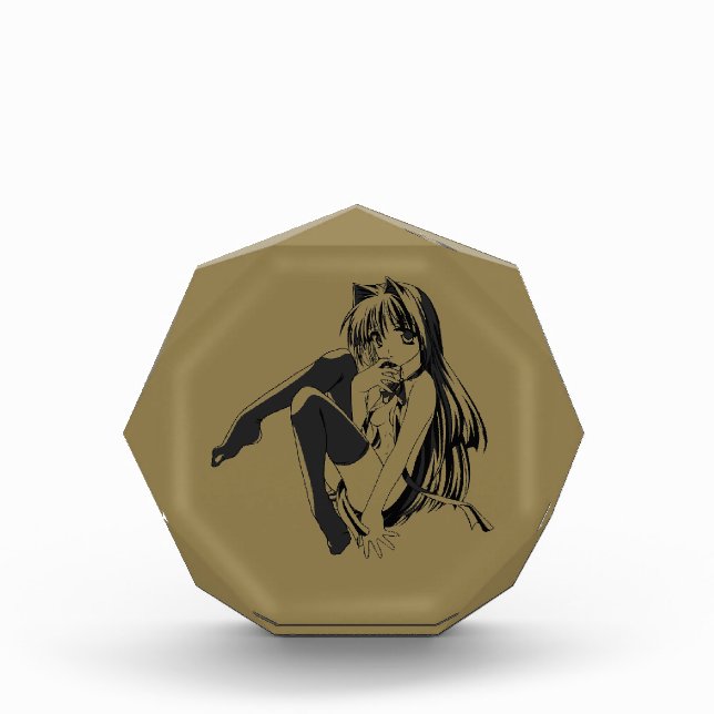 Manga, Neko Catgirl Furry Kawaii Loli Fotoblock (Vorderseite)