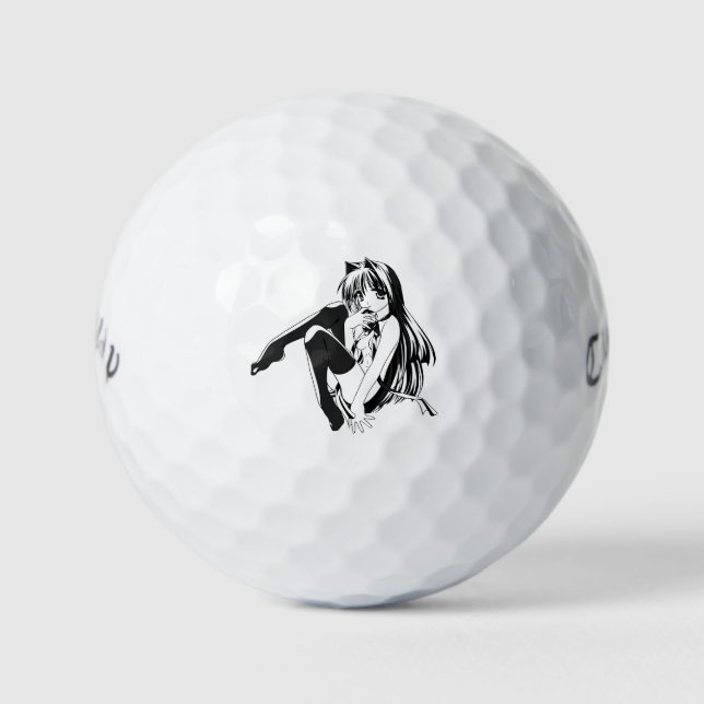 Manga, Neko Catgirl Furry Kawaii Loli Golfball (Vorderseite)