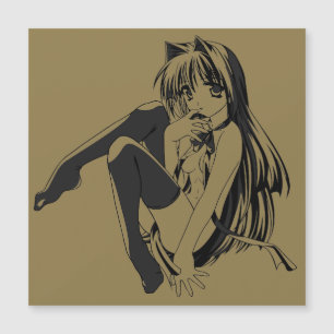 Manga, Neko Catgirl Furry Kawaii Loli Magnetkarte