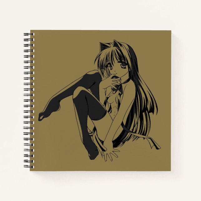 Manga, Neko Catgirl Furry Kawaii Loli Notizbuch (Vorderseite)