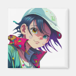 Manga Pop Kunstliebhaber Pop Liebhaber Cartoon Magnet