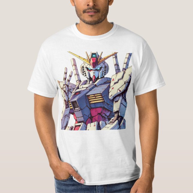 Manga Roboter Anzug T-Shirt (Vorderseite)