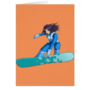 Manga Snowboarder-Mädchen