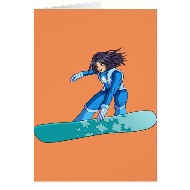 Manga Snowboarder-Mädchen (Vorne)