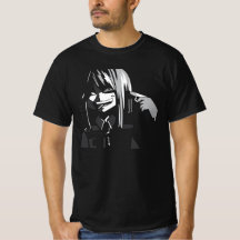 Manga Suicide Girl Anime T-Shirt T - Shirt Design