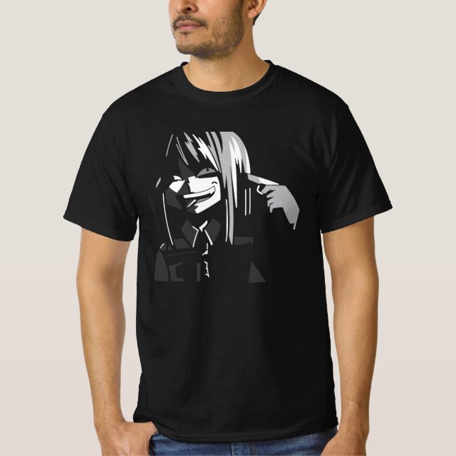 Manga Suicide Girl Anime Tee T-Shirt Design (Devant)