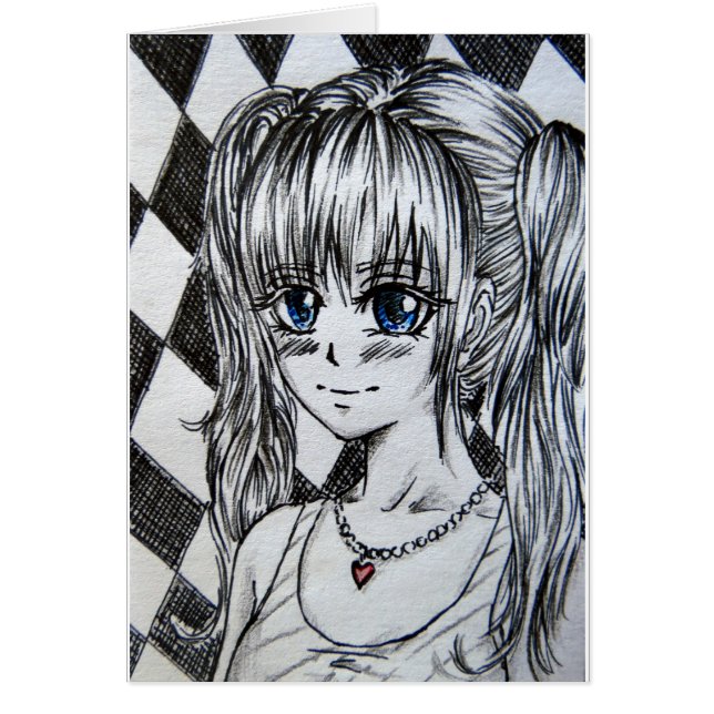 Mangamädchen mit blauen Augen (Vorne)