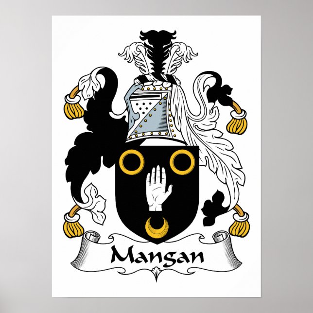 Mangan-Familienwappen Poster (Vorne)