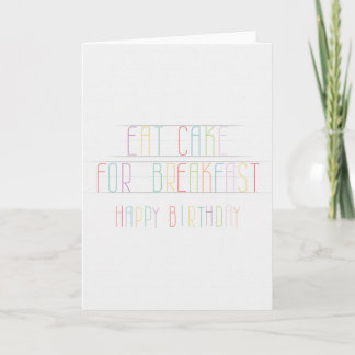 Mange Gâteau Pour Le Petit Déjeuner Bonne Carte An