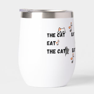 Mange le chat drôle