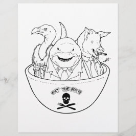 Mange les riches ! - Page de coloriage.