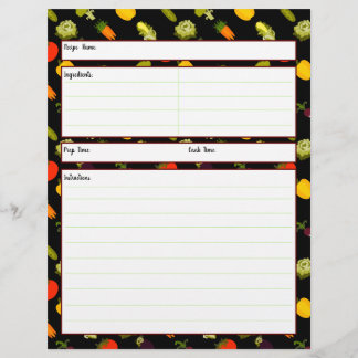 Mange ta feuille de recettes Légume