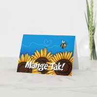 Mange Tak (Dänische danken Ihnen Karte)