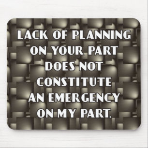Mangel an Planung von Mousepad