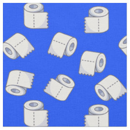 Mangel an Toilettenpapier. Joke. Toiletten.Blau Stoff