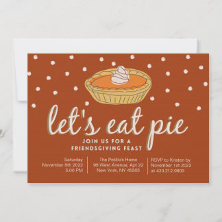 Mangeons à la tarte - Invitation de l'action d'ami