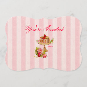 Mangeons le gâteau 5" x 7" a formé des invitations