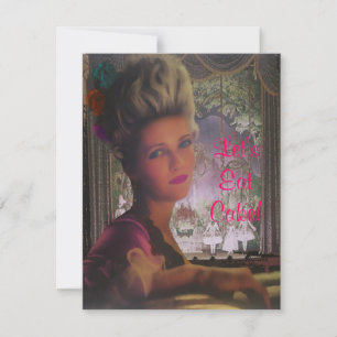Mangeons le gâteau Marie Antoinette ~ Invitations