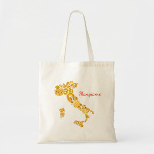 Mangeons - le sac italien de toile de pâtes