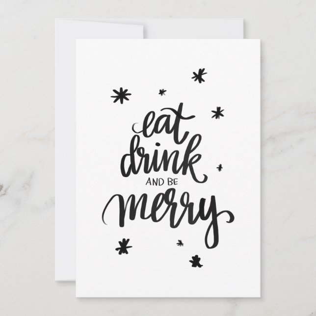 manger boire et être joyeux Carte (Devant)