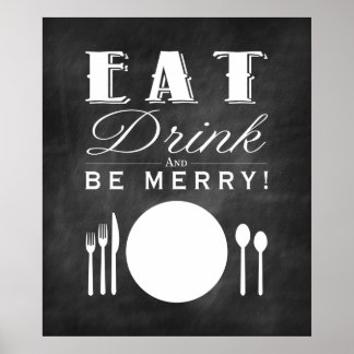 Manger, boire et être joyeux tableau de bord Art (