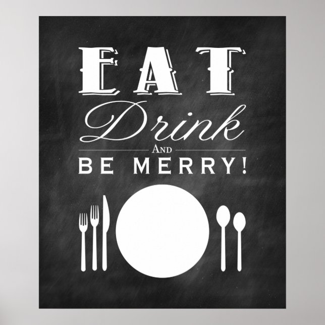 Manger, boire et être joyeux tableau de bord Art ( (Devant)