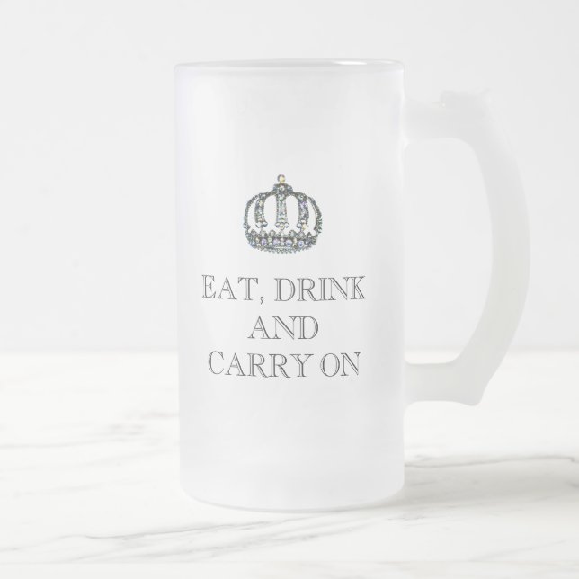 "MANGER, BOIRE et PORTER SUR" Bière Mug (Droit)
