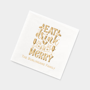 Manger Boire Soyez Merry Typographie Nom de famill