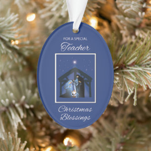 Manger des bénédictions de Noël de l'enseignant en