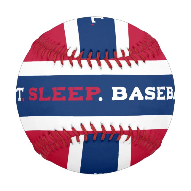 Manger. Dormir. Balle de baseball. Balle de baseba (Devant)
