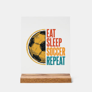 Manger Dormir Football Répéter Conception de Maill