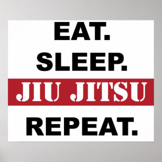 Manger. Dormir. Jiu Jitsu. Recommencer. Affiche