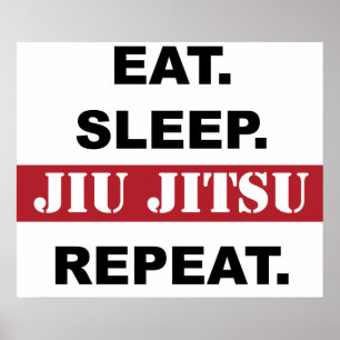Manger.Dormir. Jiu Jitsu.Recommencer. Poster