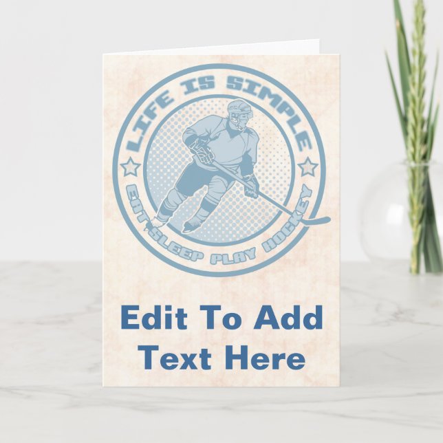 Manger, Dormir, Jouer Carte de Hockey (Devant)