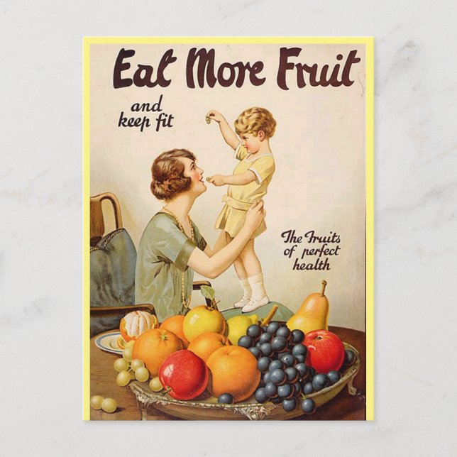 MANGER PLUS Carte postale FRUITS (Devant)