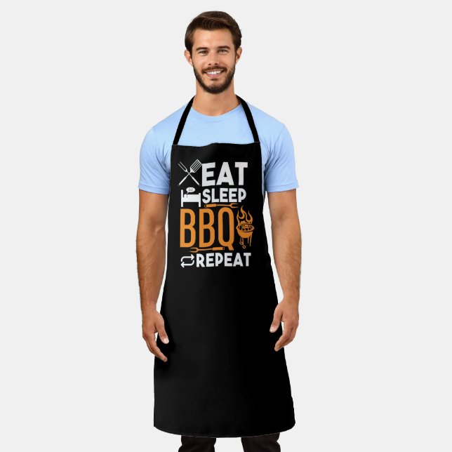 Manger Sleep BBBQ Grand tablier noir (Porté)