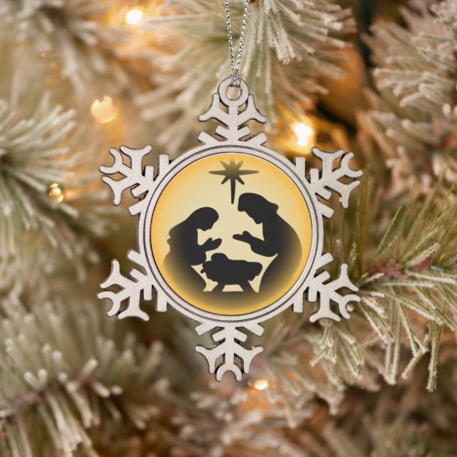 Manger Snowflake Ornament (Baum)