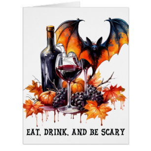 Mangez Boire et soyez effrayant Automne Halloween 