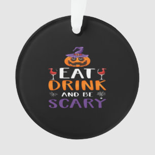 Mangez Boire Et Soyez Effrayant Halloween Sorcière
