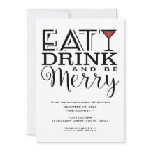 Mangez, buvez et soyez joyeux Invitations de Fête